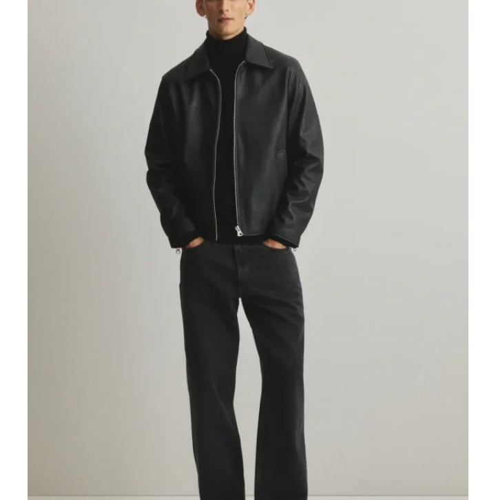 Black Leather Jacket for Men & Women – Premium Biker Style Genuine Look | Urban Riot