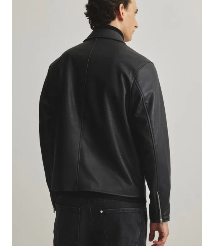 Black Leather Jacket for Men & Women – Premium Biker Style Genuine Look | Urban Riot