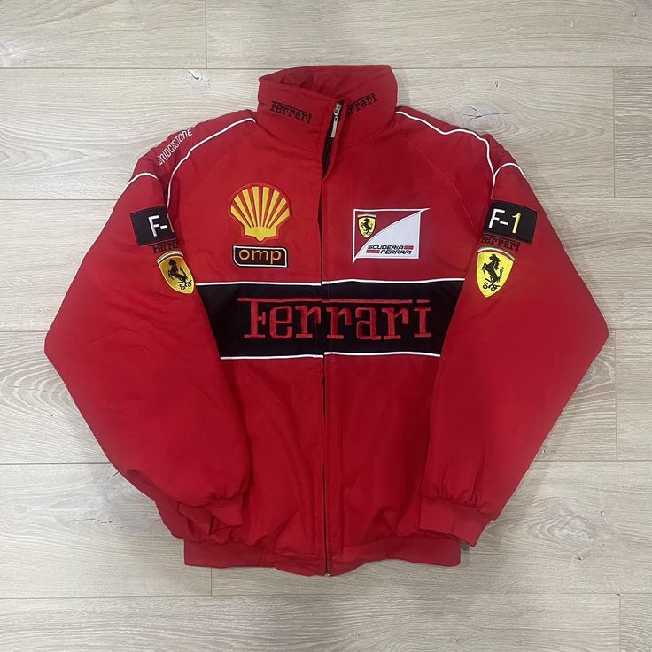 Red Ferrari F1 Racing Jacket – Premium Motorsport Streetwear Jacket for Men & Women