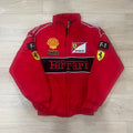 Red Ferrari F1 Racing Jacket – Premium Motorsport Streetwear Jacket for Men & Women