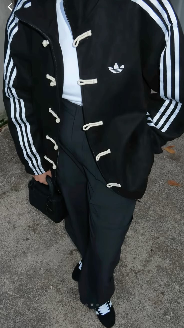 Striped Button Chinese Jacket