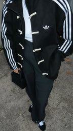 Striped Button Chinese Jacket