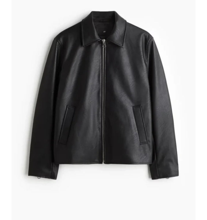 Black Leather Jacket for Men & Women – Premium Biker Style Genuine Look | Urban Riot