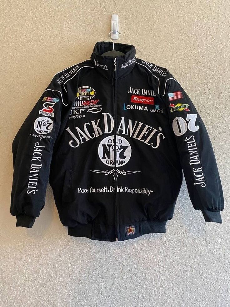 Jack Daniel’s Racing Jacket – Premium Black Vintage Biker Style Streetwear Jacket for Men & Women
