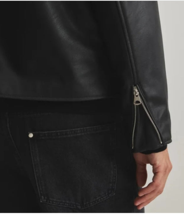Black leather jacket