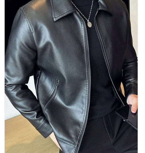 Black leather jacket