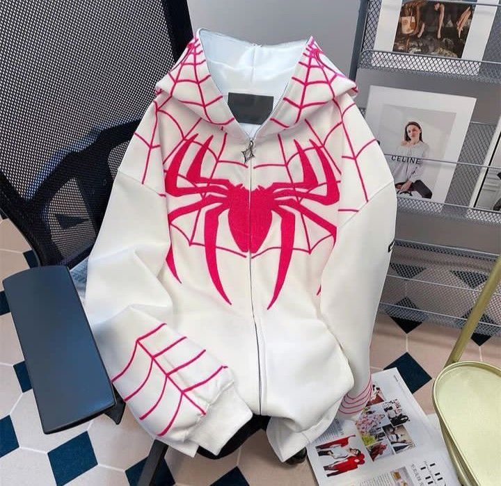Spider-Man White Hoodie – Marvel Inspired Oversized Streetwear Hoodie for Men & Women