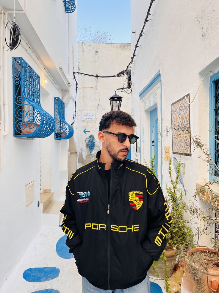 Porsche Racing Inspired Premium Black Jacket for Men & Women | Streetwear Motorsport Style Jacket