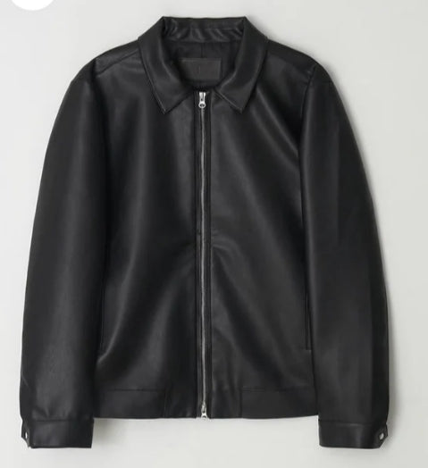 Black leather jacket