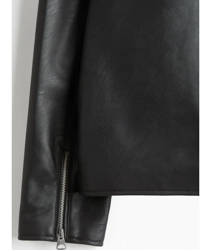 Black leather jacket
