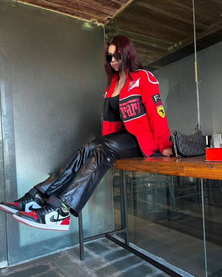 Red Ferrari F1 Racing Jacket – Premium Motorsport Streetwear Jacket for Men & Women