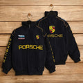 Porsche Racing Inspired Premium Black Jacket for Men & Women | Streetwear Motorsport Style Jacket