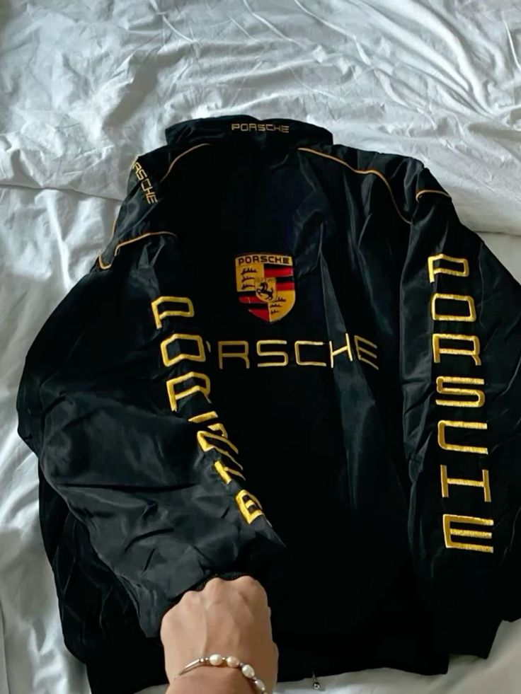 Porsche Racing Inspired Premium Black Jacket for Men & Women | Streetwear Motorsport Style Jacket