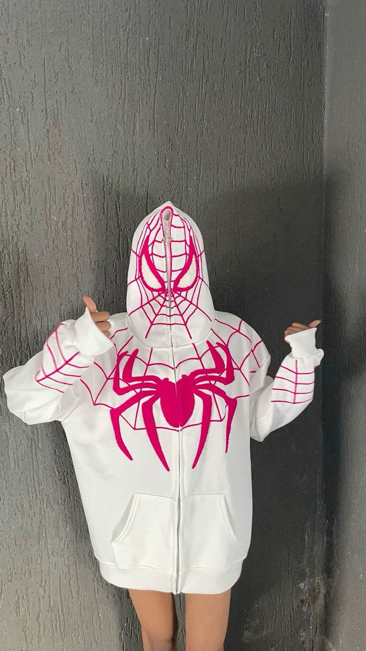 Spider-Man White Hoodie – Marvel Inspired Oversized Streetwear Hoodie for Men & Women