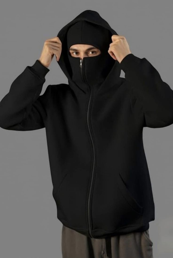 Balaclava Hoodie - Full Zip Streetwear Hoodie